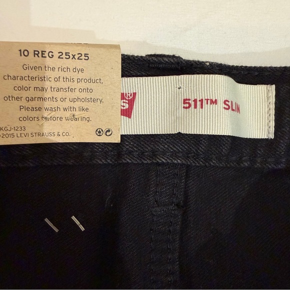Levi's Boy's Black Straight Jeans - Picture 2 of 6